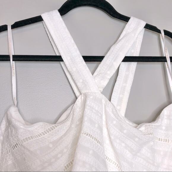 NWT Foxiedox White Eyelet Halter Lined Dress Size Small - Picture 5 of 10